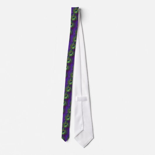 Cravate Peacock à huile violette simple (Dos)