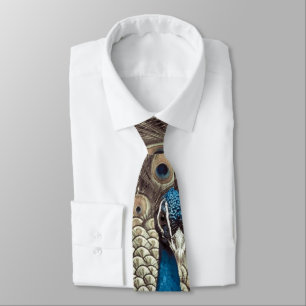 Cravate Peacock Bleu antique