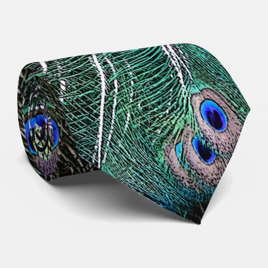 Cravate Peacock Feathers (Roulé)