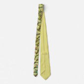 Cravate Peacock Feathers Yellow Pattern Neck Tie (Dos)