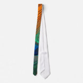 Cravate Peacock plumes avec Parties scintillant orange (Dos)