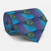 Cravate Peacock pourpre et Turquoise (Roulé)