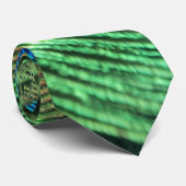 Cravate Peacock vert coloré (Roulé)