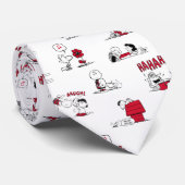Cravate PEANUTS | Motif rouge et noir (Roulé)
