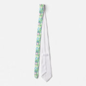 Cravate Peanuts | Snoopy Mint Green Deco Dreams Pattern (Dos)