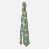 Cravate Pear jaune Motif sans couture (Dos)
