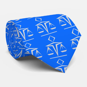 Cravate Pearly Scales of Justice sur Brandeis Blue