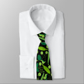 Cravate Peas motif 01.bw Black BG (Attaché)