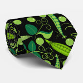 Cravate Peas motif 01.bw Black BG (Roulé)