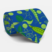 Cravate Peas motif 01.bw Bleu BG (Roulé)