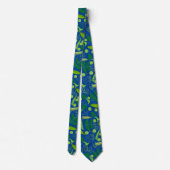 Cravate Peas motif 01.bw Bleu BG (Dos)