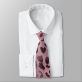 Cravate Peau de léopard en rose rose (Attaché)