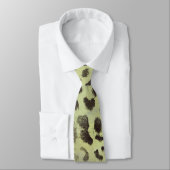 Cravate Peau de léopard en vert citron vert lime (Attaché)