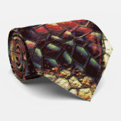 Cravate Peau de reptile aux taches jaunâtres et foncées ? (Roulé)