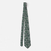 Cravate Peau de serpent imitation grise verte. (Dos)