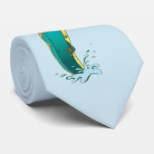 Cravate Pêche à la volée de truite psychédélique (Roulé)