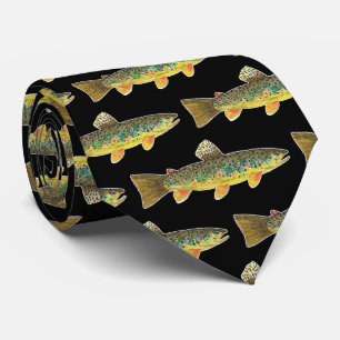 Cravate Pêche Brown à la truite Pêcheur pêcheur noir