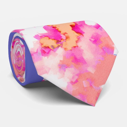 Cravate Pêche chinée Melba d'équipage (Roulé)