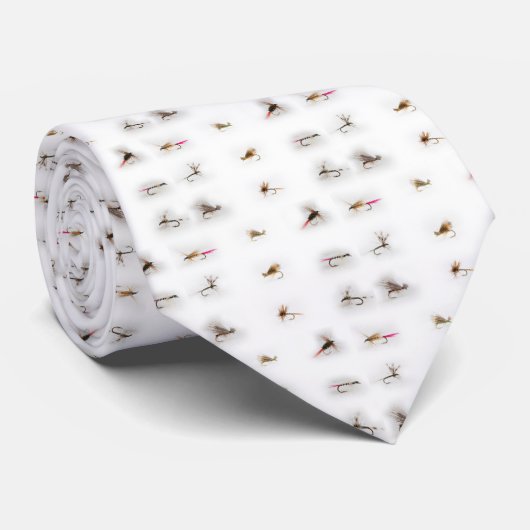 Cravate Pêche des mouches (Roulé)