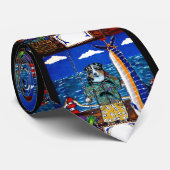 Cravate Pêche du berger australien Marlin (Roulé)