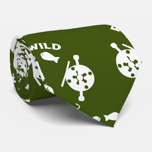 Cravate Pêche saumon Canada (Roulé)