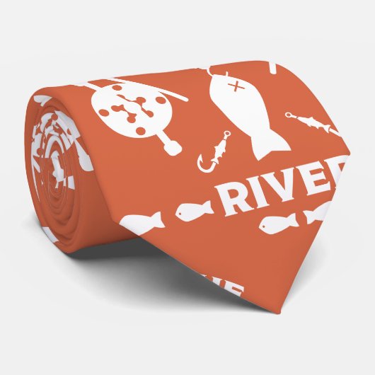 Cravate Pêche saumon Canada (Roulé)