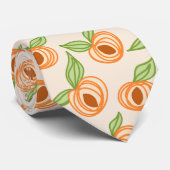 Cravate Pêcher motif fruits fun nourriture Géorgie (Roulé)