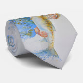Cravate Pêcheur peinture d'aquarelle cadeau de pêche pour  (Roulé)