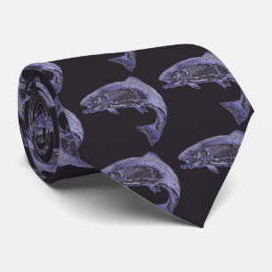Cravate Pêcheurs de poissons violets Art