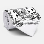 Cravate Peignant les roses rouges (Roulé)