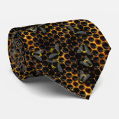 Cravate Peigne de miel Extraordinaire avec ruche d'abeille (Roulé)