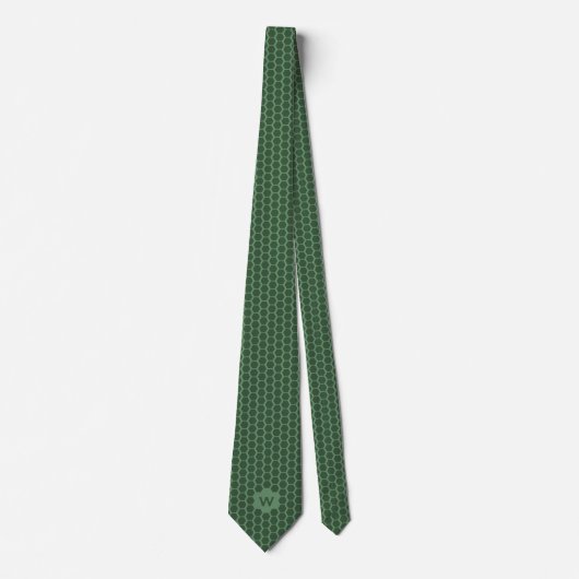 Cravate Peigne de miel vert Décontracté (Devant)