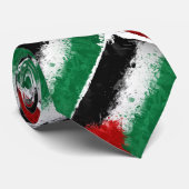 Cravate Peignez le drapeau grunge de la Palestine d'art (Roulé)