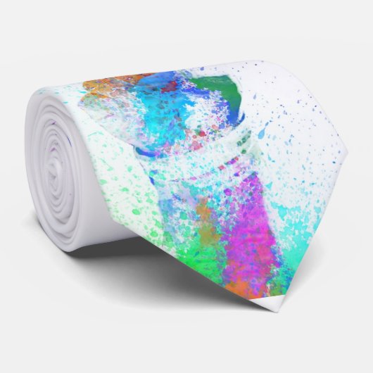 Cravate peinte de paix (Roulé)