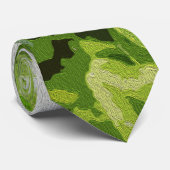 Cravate Peinture à l'huile de feuille verte, (Roulé)