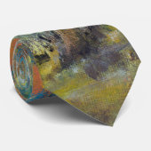Cravate Peinture à l'huile originale saisonnière scannée à (Roulé)