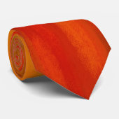 Cravate Peinture Abstraite | Art Abstrait Orange 44 (Roulé)