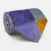 Cravate Peinture abstraite classique de Delaunay Bleu Vert (Roulé)