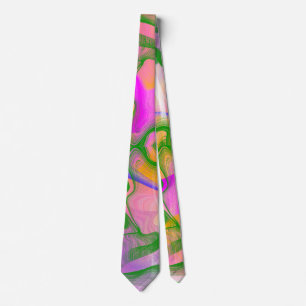 Cravate Peinture Abstraite Couleurs Arc-en-Ciel 