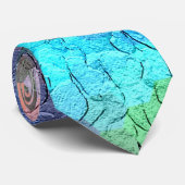 Cravate Peinture Abstraite | Couleurs dynamiques 2 (Roulé)