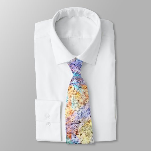 Cravate Peinture Abstraite Couleurs dynamiques #39 (Attaché)