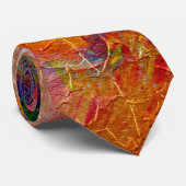 Cravate Peinture Abstraite | Couleurs Dynamiques 4 (Roulé)
