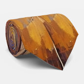 Cravate Peinture Abstraite dans les couleurs chaudes (Roulé)