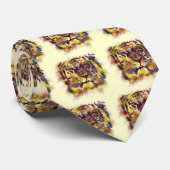 Cravate Peinture Abstraite de Lion (Roulé)