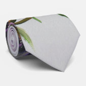 Cravate Peinture acrylique de la vigne Lilac Clematis (Roulé)