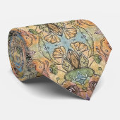 Cravate Peinture aquarelle de jardin de fleurs chic fantai (Roulé)