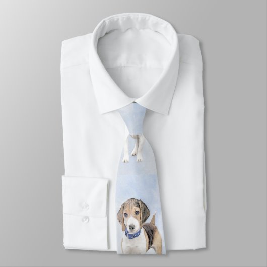 Cravate Peinture beagle - Cute Original Chien Art (Attaché)