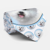 Cravate Peinture Bichon Frise - Cute Original Chien Art (Roulé)
