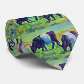 Cravate Peinture ceinturée de vache et de veau à Galloway (Roulé)