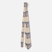 Cravate Peinture Chinoise sans cheveux peint art original  (Dos)